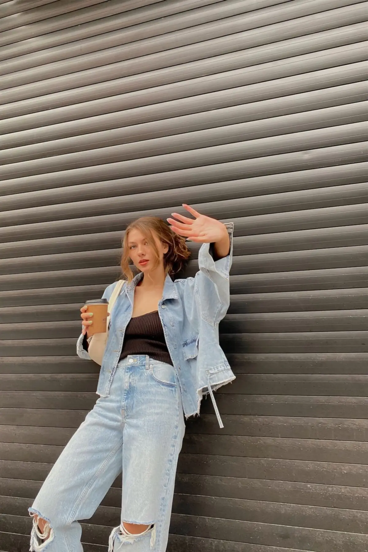 

Женская модная джинсовая куртка, пальто с широкой джинсовой курткой, женская синяя джинсовая куртка с передним карманом