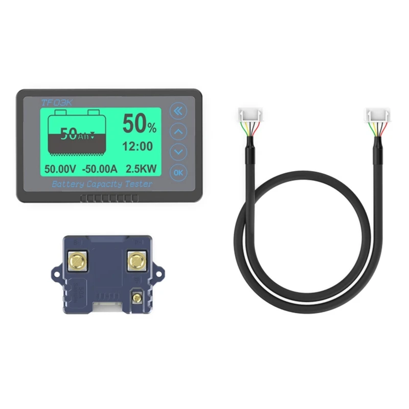 

Счетчик кулонов H052, индикатор емкости аккумулятора, отображение напряжения и тока для электромобилей, аварийные блоки питания