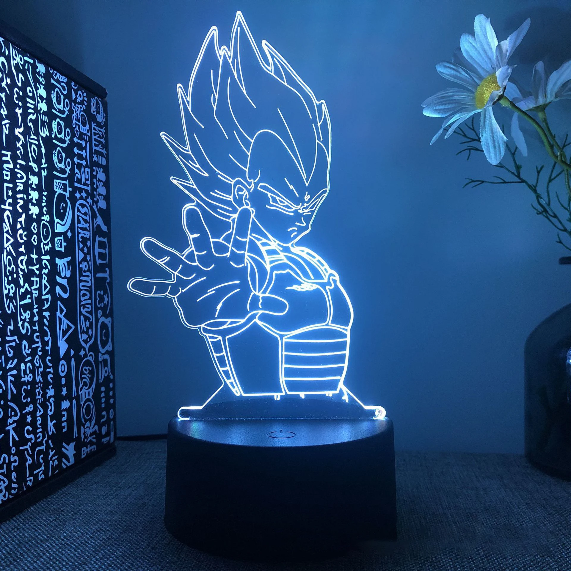 

Dragon Ball Vegeta 3D Led Night Light Goku Model Toys Super Saiyan Figures Children Bed Room Decor Anime Table Lamp boys Gift