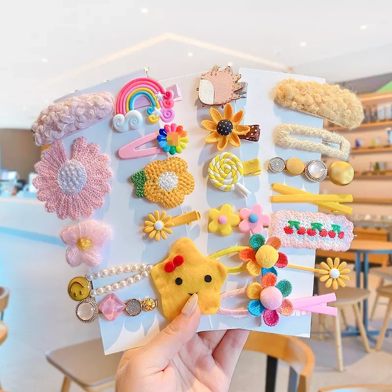 

Детские нейлоновые заколки для волос, с радужным орнаментом