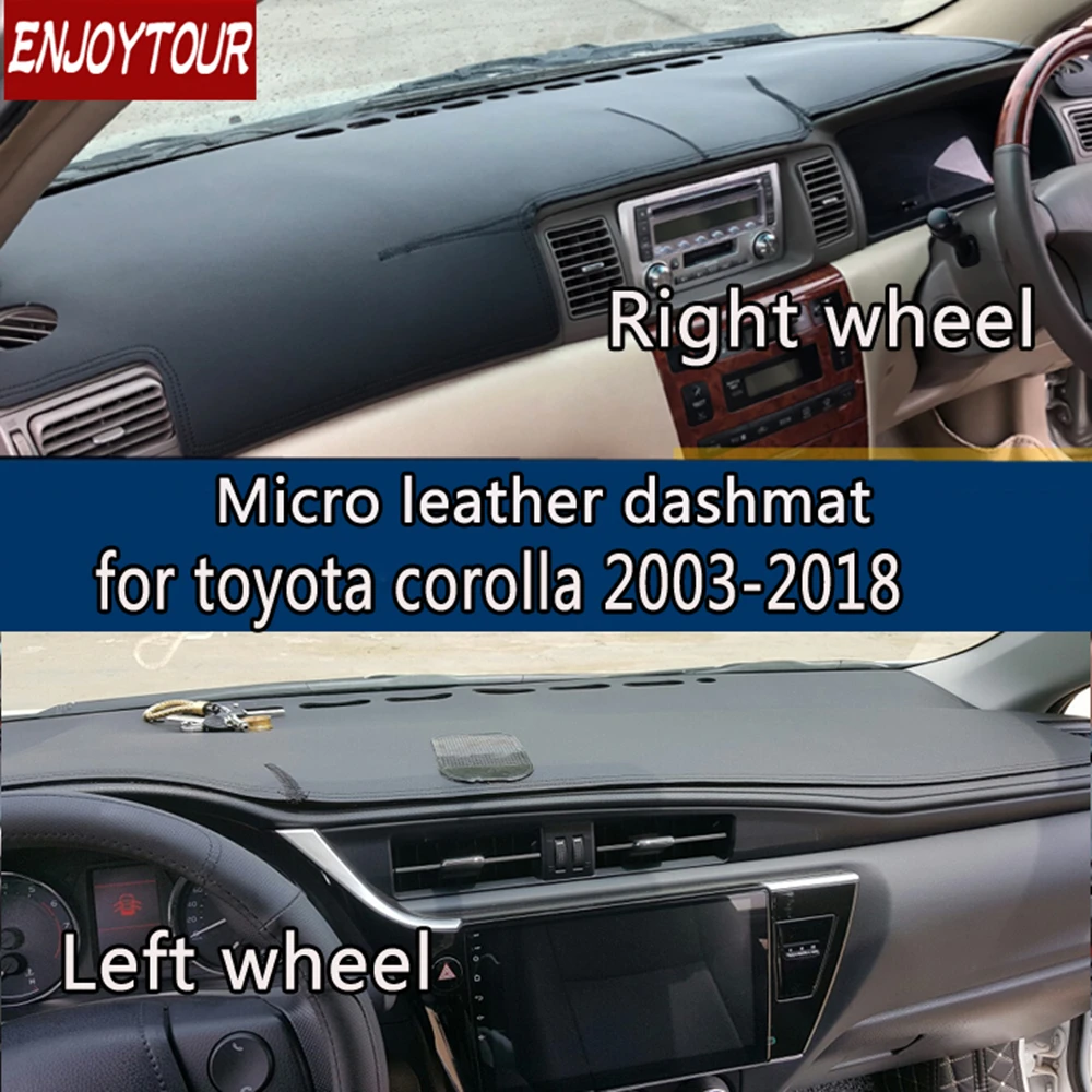 Leather Dashmat Dashboard Cover Accessories Pad Dash Mat Sun Shade Carpet for Toyota Corolla Axio Altis Auris Fielder 2003-2018 |