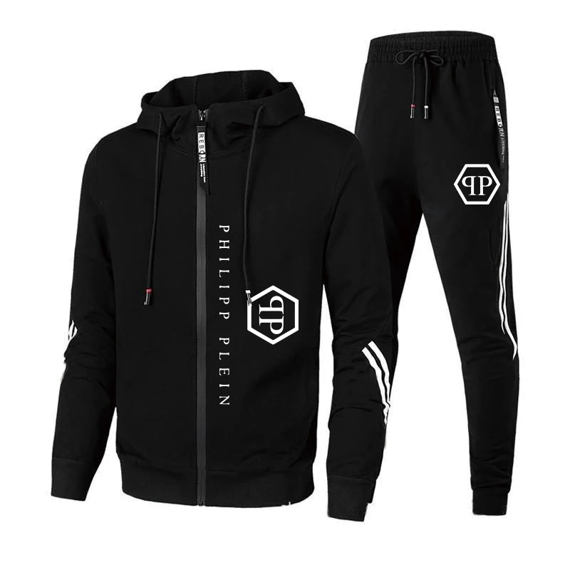 

2022 Hot Sale Men's Tracksuit Hoodie&Sweatpants Autumn High Quality Male Daily Casual Sports Outfits Zipper Jackets 2pcs Set
