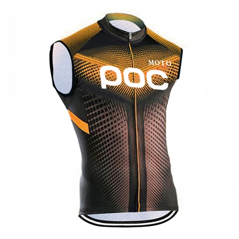 

2022 MOTO POC New Pro Bicycle Team Sleeveless Vest Maillot Ciclismo Men Cycling Jersey Summer breathable Cycling Clothing Vest