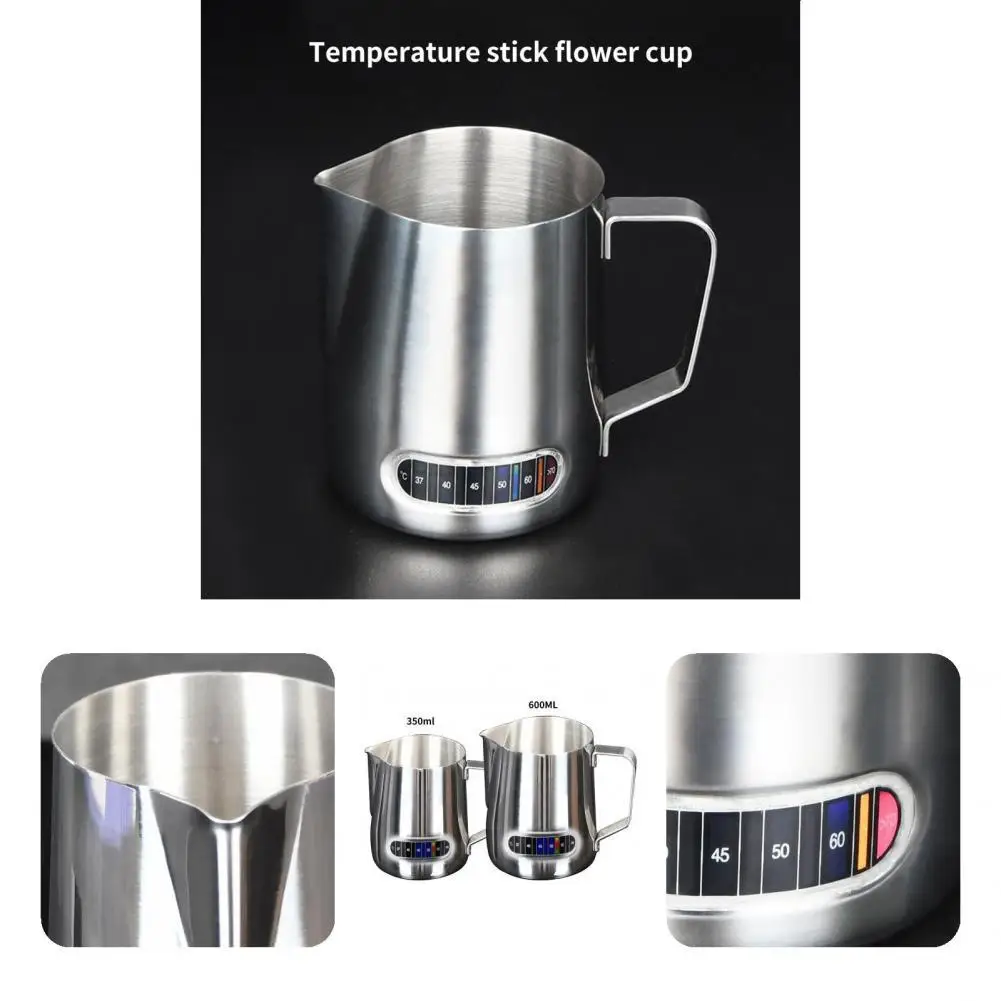 

Practical Helpful Sturdy Ergonomic Latte Art Cup Stainless Steel Milk Latte Cup Non-stick Kitchen Supplies