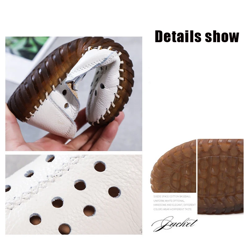 Retro Blue Mother Moccasins Soft Sole Geunine Leather Shoes Handmade Sewing Sneakers Women Waterproof Loafers