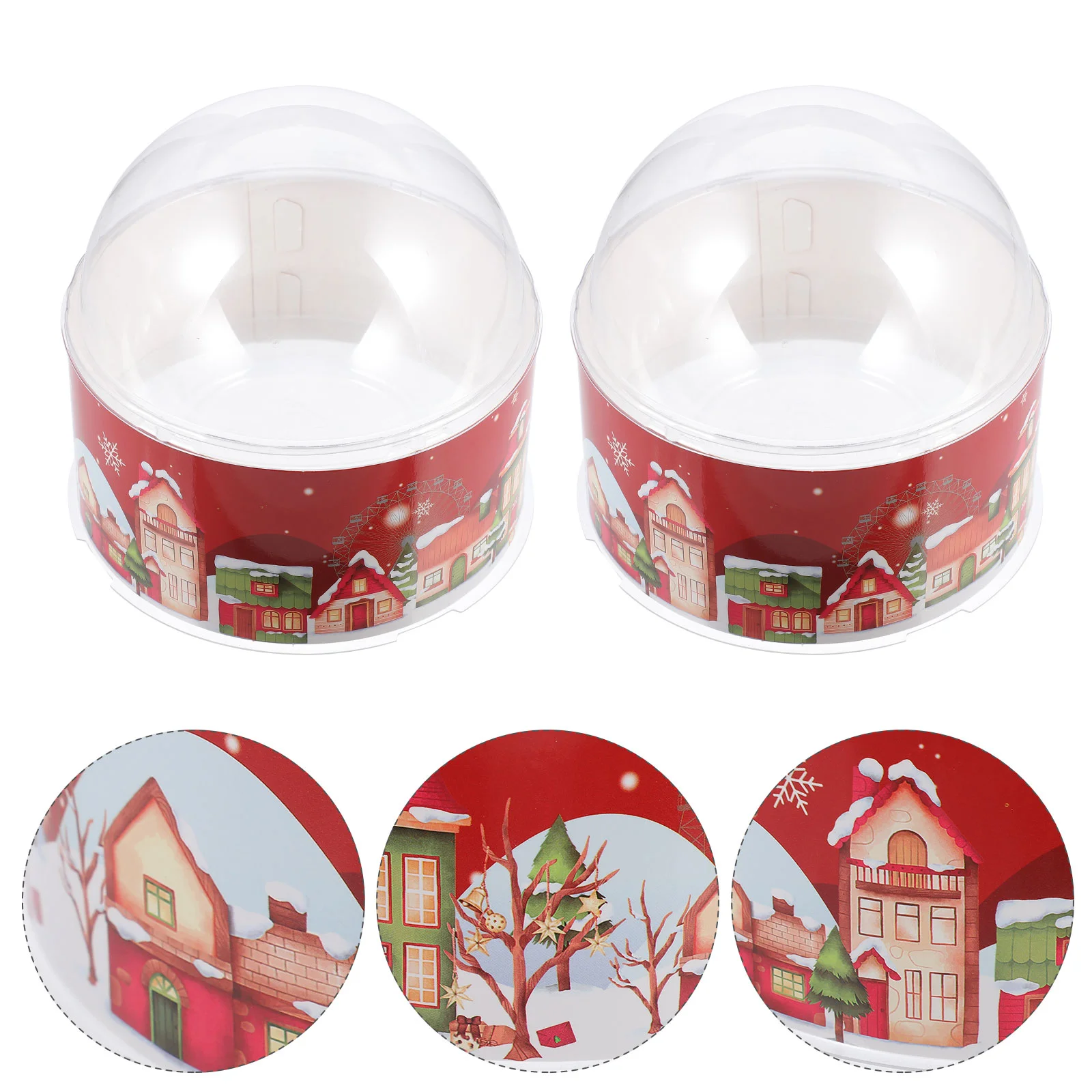 

5 Sets Muffins Dome Box Transparent Cupcake Box Clear Cupcake Containers Clear Cake Box Cupcake Containers