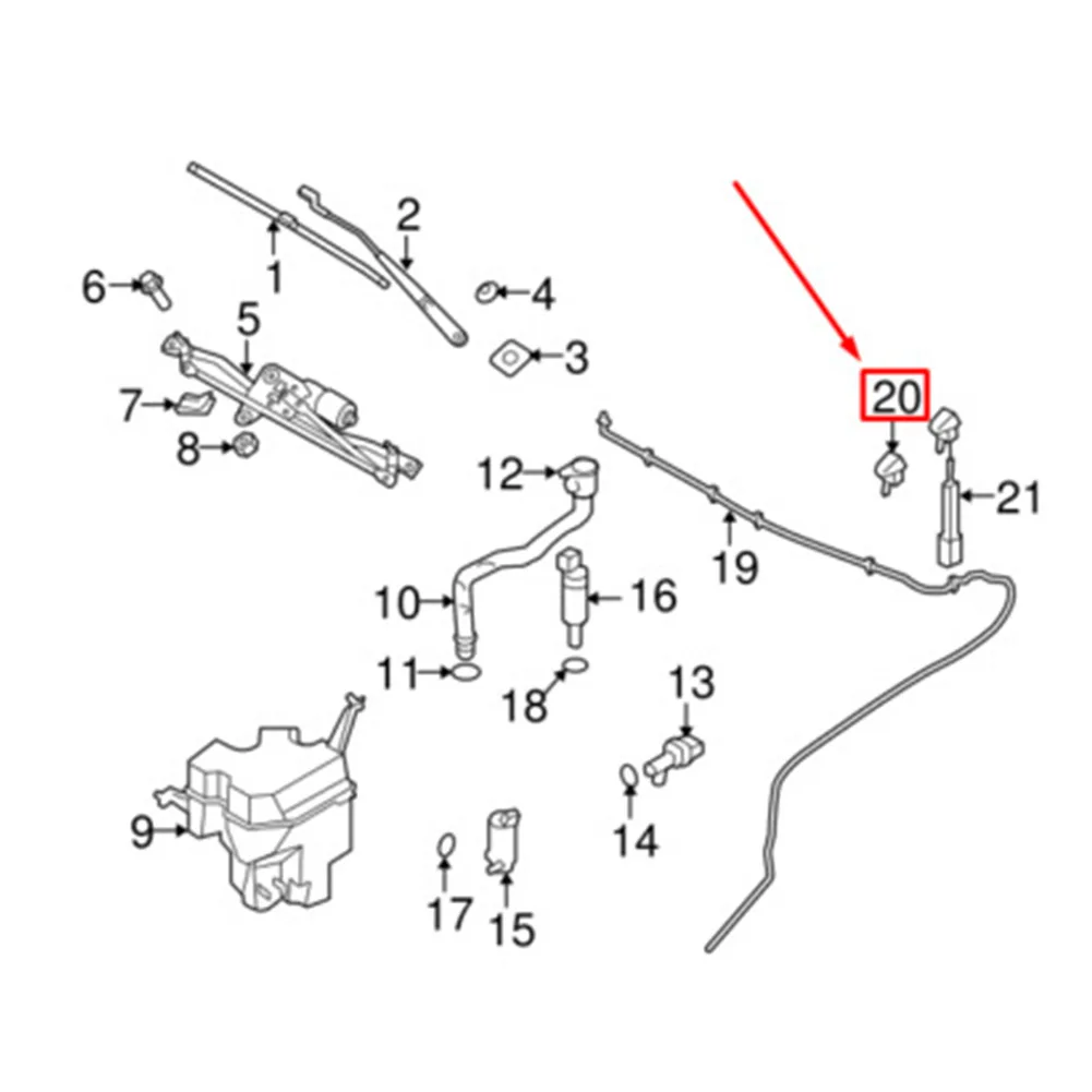 

2Pcs Car Front Windshield Washer Wiper Water Spray Nozzle For Volvo S60 XC60 S80 XC70 V70 2007 2008 2009 2010 2011 2012 2013