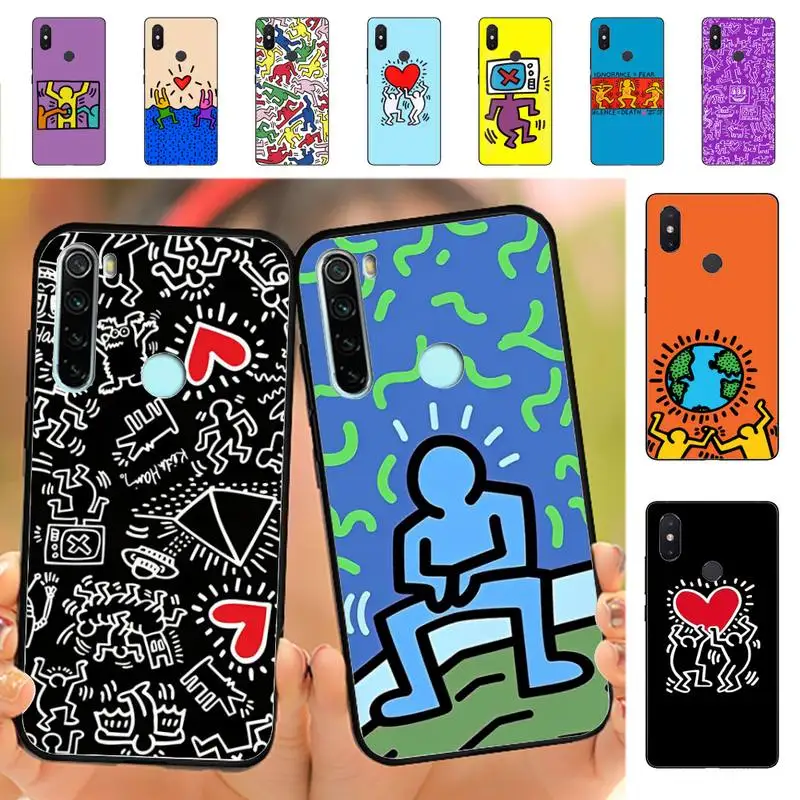 

Keith-Haring-Works-Colorful-Print Phone Case for Redmi Note 8 7 9 4 6 pro max T X 5A 3 10 lite pro