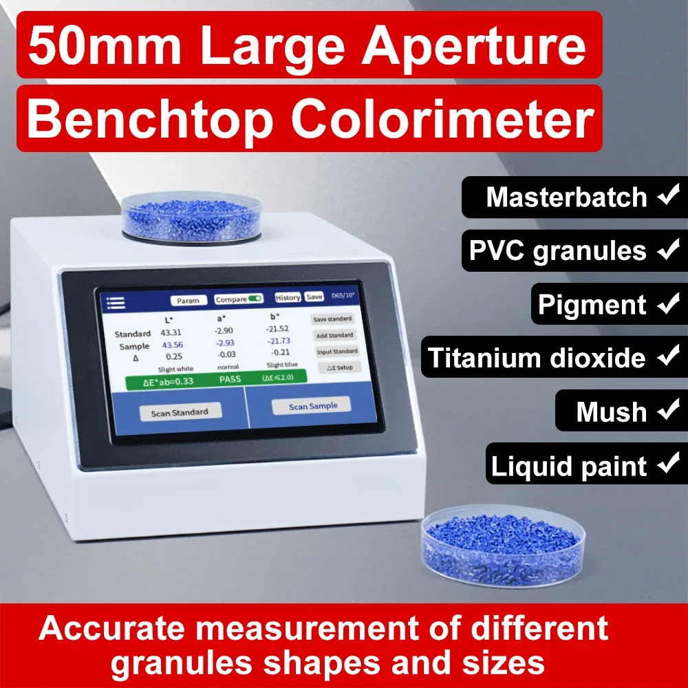 LS177 Настольный спектро колориметр Цифровые текстильные гранулы Masterbatch Color Lab CMYK RGB