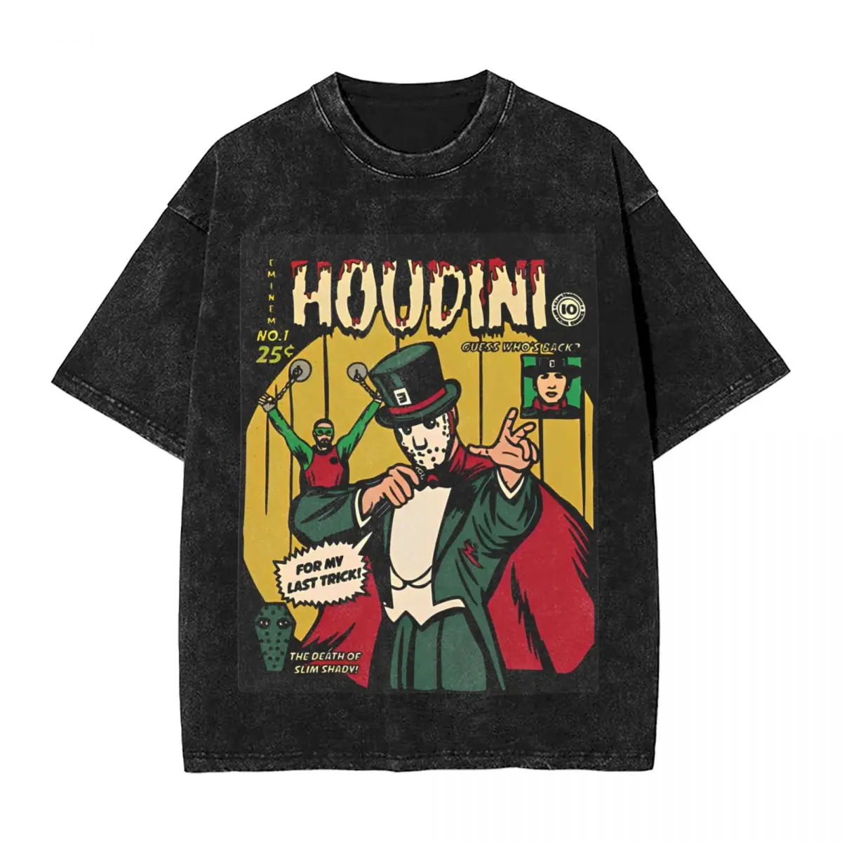 Футболка Eminem Houdini коллекция 2024 года приталенная в стиле хип-хоп вареная 100%