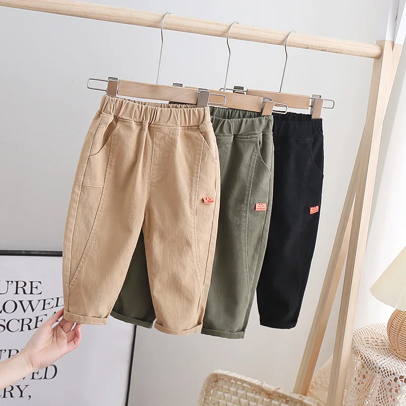 

Boys Pants Spring Autumn Kids Clothing Baby Casual Pants Cotton Children Trousers 1-7Year Toddler Cargo Pants