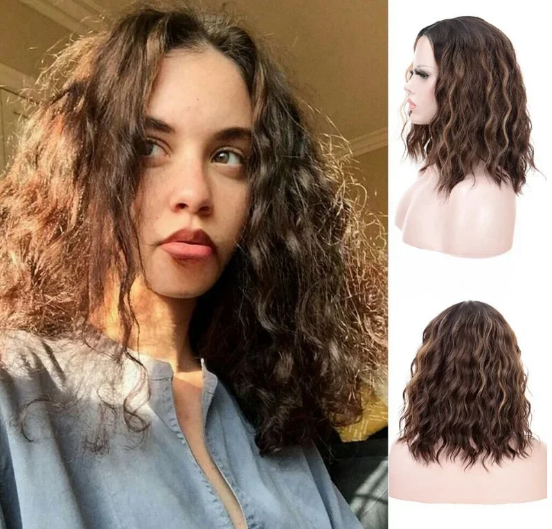 Синтетический парик с косой спереди для женщин среднего размера ежедневным