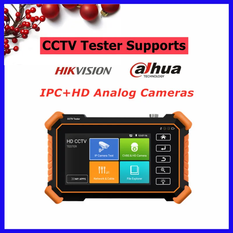 8K IPC CCTV Camera Tester 8MP AHD CVI TVI SDI 4 Inch Touch Screen Monitor VGA HDMI Input RJ45 PTZ Test |