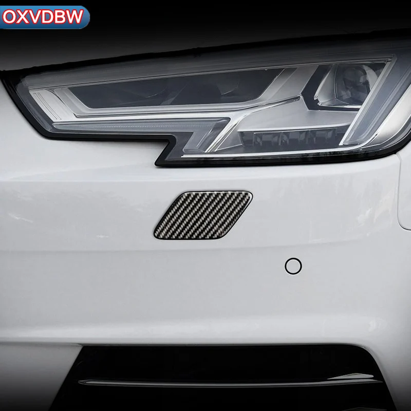 

Для Audi a4 b9 RS4 S4 2017 Стайлинг из углеродного волокна панель для очистки передней фары аксессуары для автомобиля против столкновений