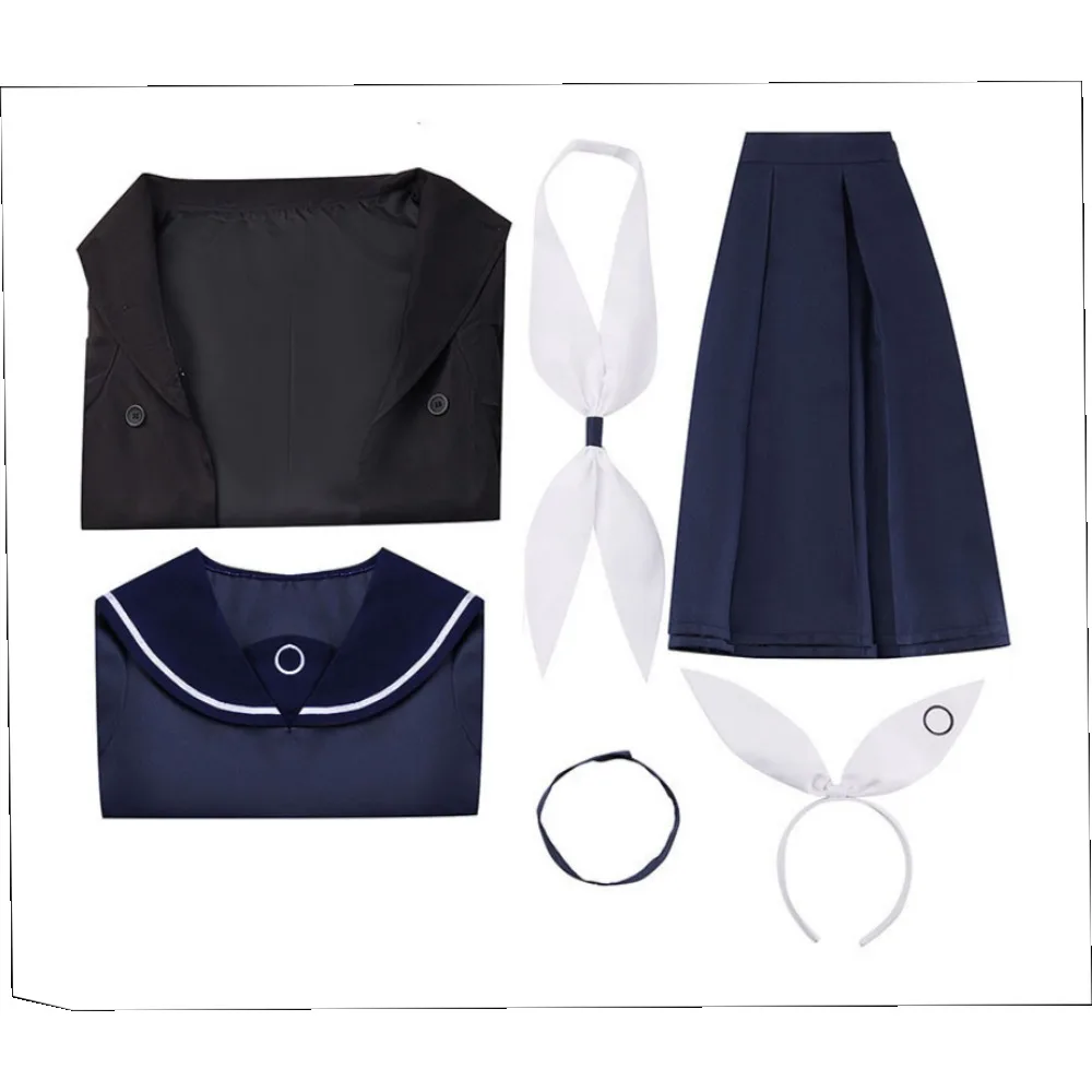 Костюм для косплея прана из аниме Голубой архив Женский костюм праны синее