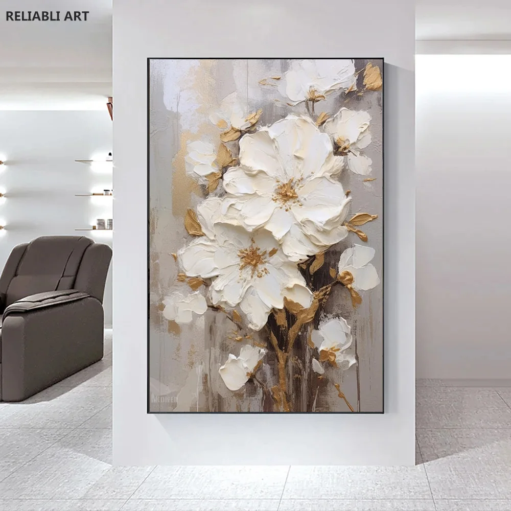

Современный легкий декор для гостиной, абстрактные цветочные художественные постеры, украшение для дома, настенная картина с принтами на холсте, без рамы