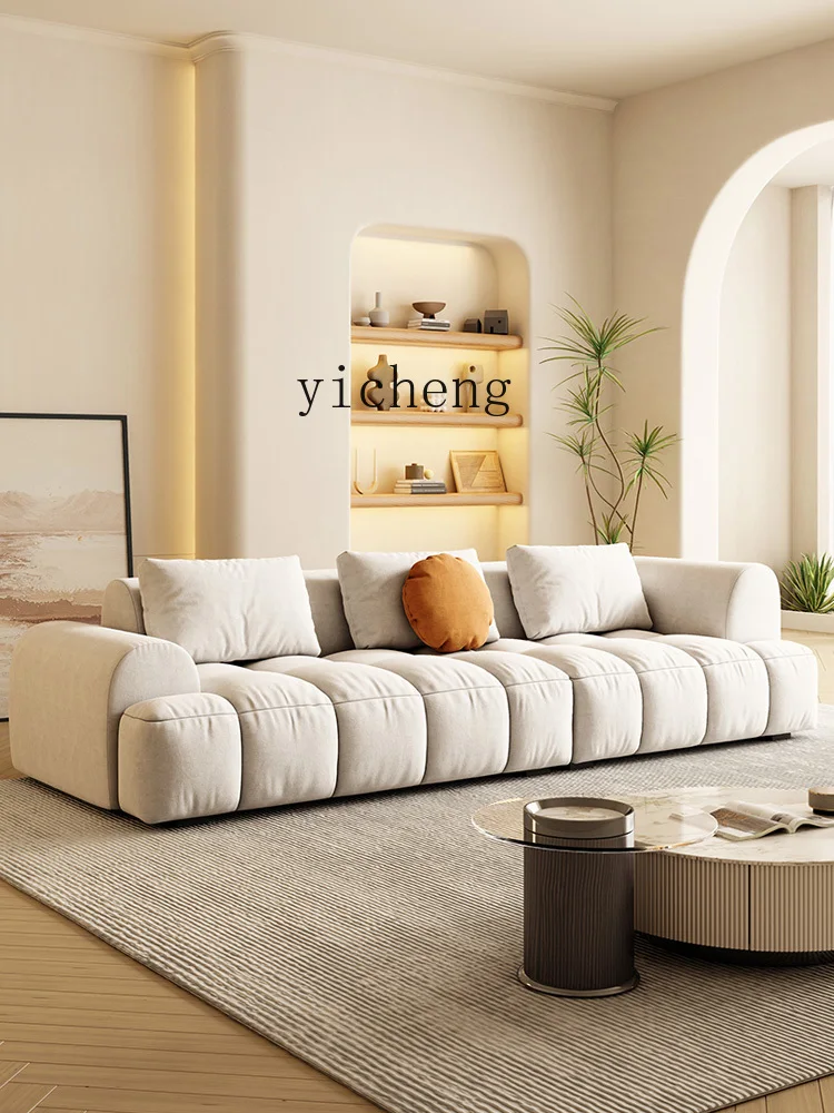 Диван Tqh кремовый в скандинавском стиле тканевый диван для гостиной современный