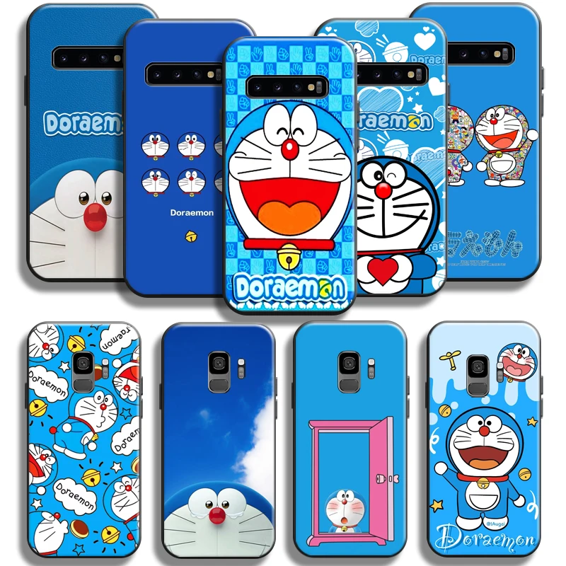 

Doraemon Phone Case For Samsung Galaxy S10 5G S9 S8 Plus S10 Lite S10E Carcasa Soft Funda Silicone Cover Black