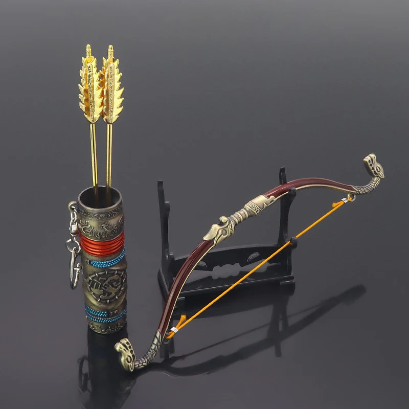 

18cm God of War Game Atreus Aesir Bow Peripheral Weapon Model Full Metal Handicraft Ornament Sword Birthday Holiday Gifts Toy