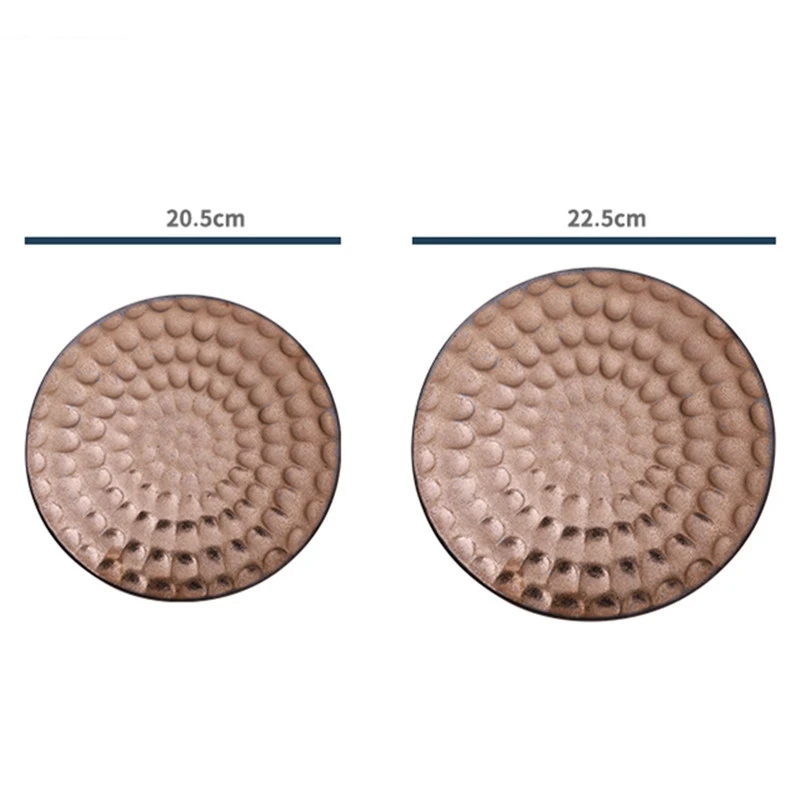 Золотая круглая керамическая тарелка отель ресторан сашими суши семейный ужин