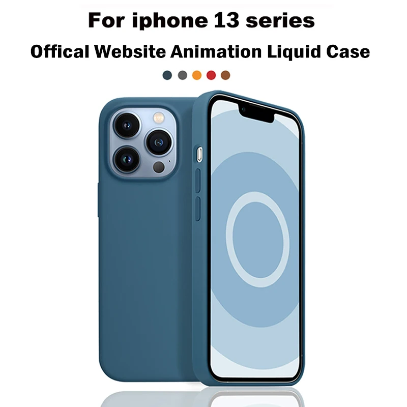 

Оригинальный магнитный силиконовый чехол для iPhone 13 12 Pro Max, магнитный силиконовый чехол с анимацией для iPhone 13 12 Mini с коробкой