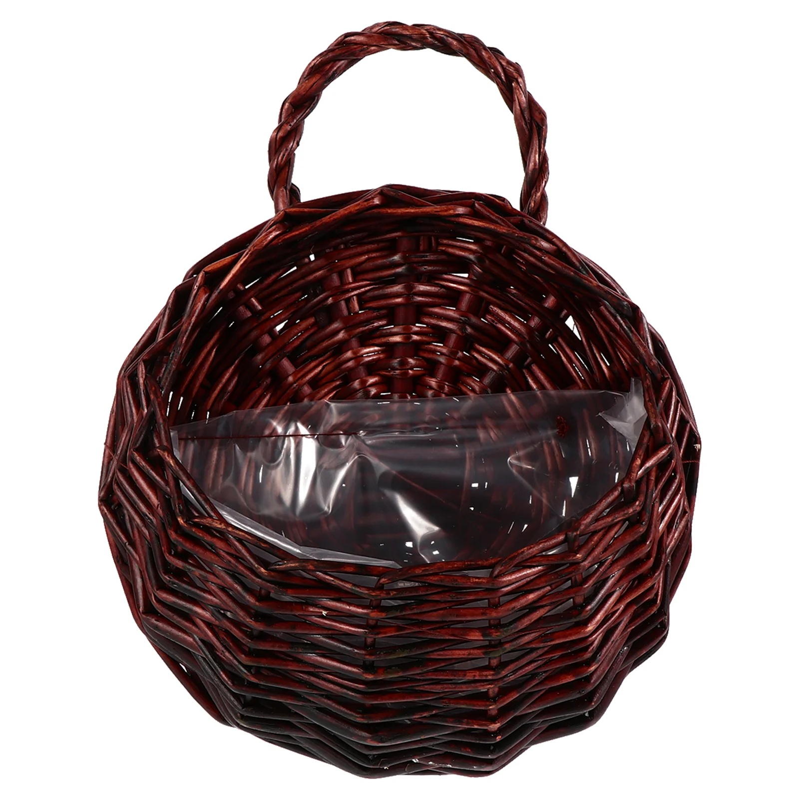 

Flower Basket Container Rattan Baskets Storage Indoor Hanging Planter Bonsai