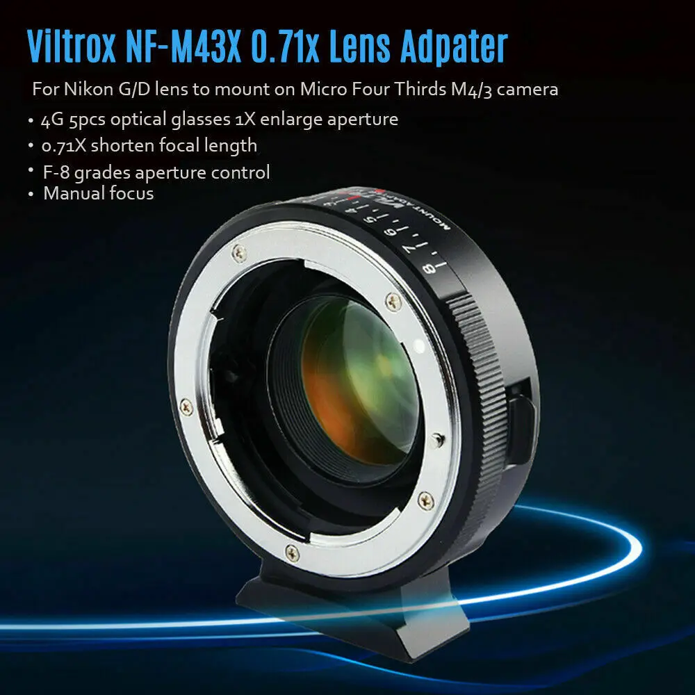 VILTROX Φ 0.71X металлический Адаптер для объектива Nikon G F камеры M4/3 Olympus | Электроника
