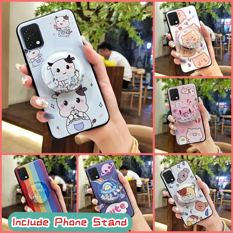 glisten silicone phone case for umidigi a11s soft case phone stand holder tpu cartoon kickstand free global shipping