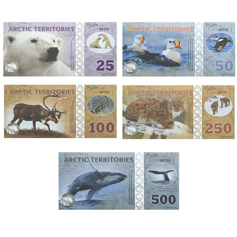Пластиковые банкноты Арктический доллар 5/9/14 шт