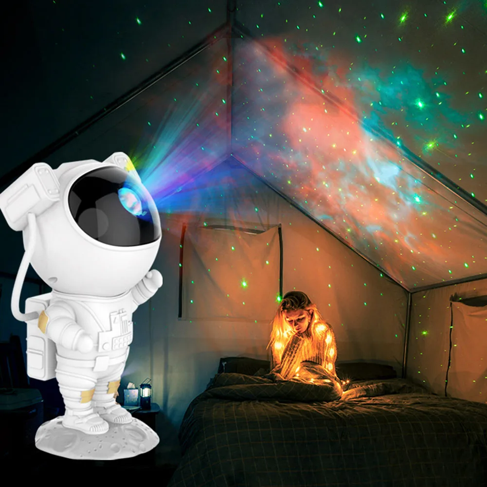 

LED Projection Lamp With Remote Control Adjustable Brightness Astronaut Shape