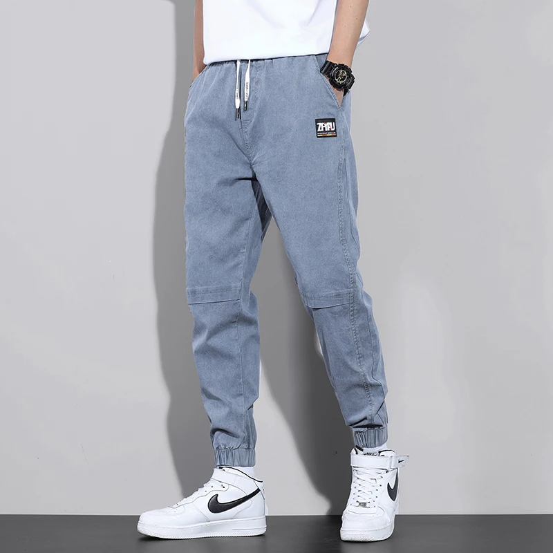 2022 Spring Summer Cotton Jogger Pant Men Pants Harajuku Cargo Jeans Casual Harem Denim Korean Hip Hop Sweatpants Male Trousers