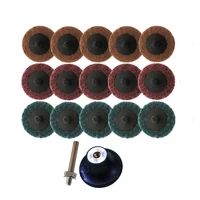 163146pcs 2 abrasive disc sanding discs roll lock surface conditioning discs r type quick change disc with1 disc pad holder