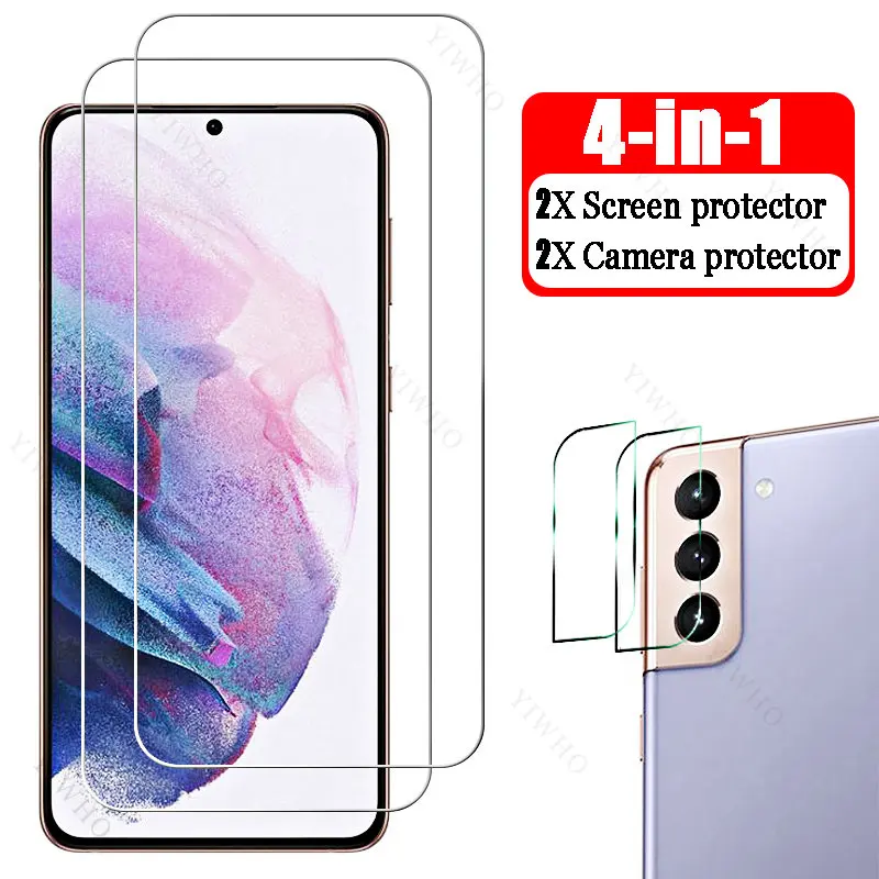 Защитное закаленное стекло 4 в 1 для Samsung Galaxy S21 Plus 5G S 21 21 + + S21 + Защитная пленка для объектива камеры 6,7 дюйма