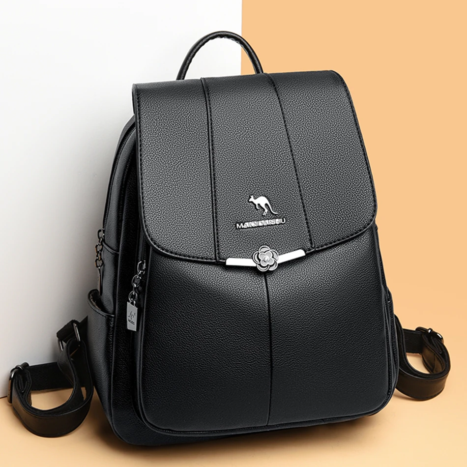 

Large Capacity Travel Back Pack Rucksacks Mochila Women Backpack Female Leather Bagpack for Girl Ladies 2022 Trend School Bags