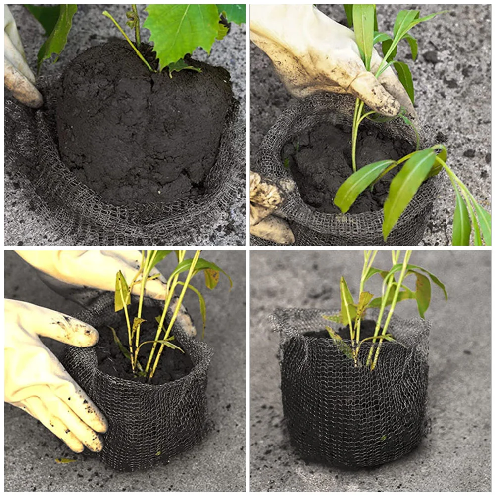 6 шт. корзина для защиты корней растений сумки садовой сетки садовые аксессуары