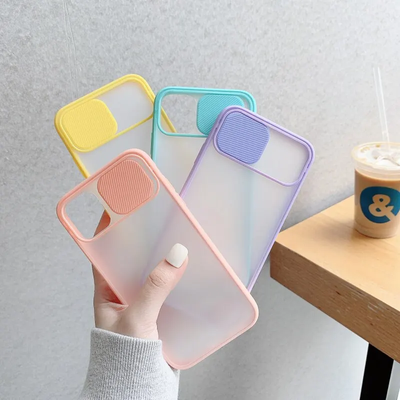 Anti-Scratch Anti-Fingerprint Camera Lens Protection Phone Case For iPhone 14 13 12 11 Pro Max XR Xs Cover Color Candy Soft Back