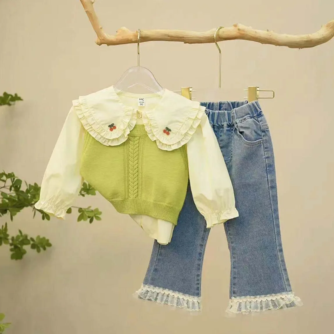 Новинка 2023, вязаный жилет для маленьких девочек