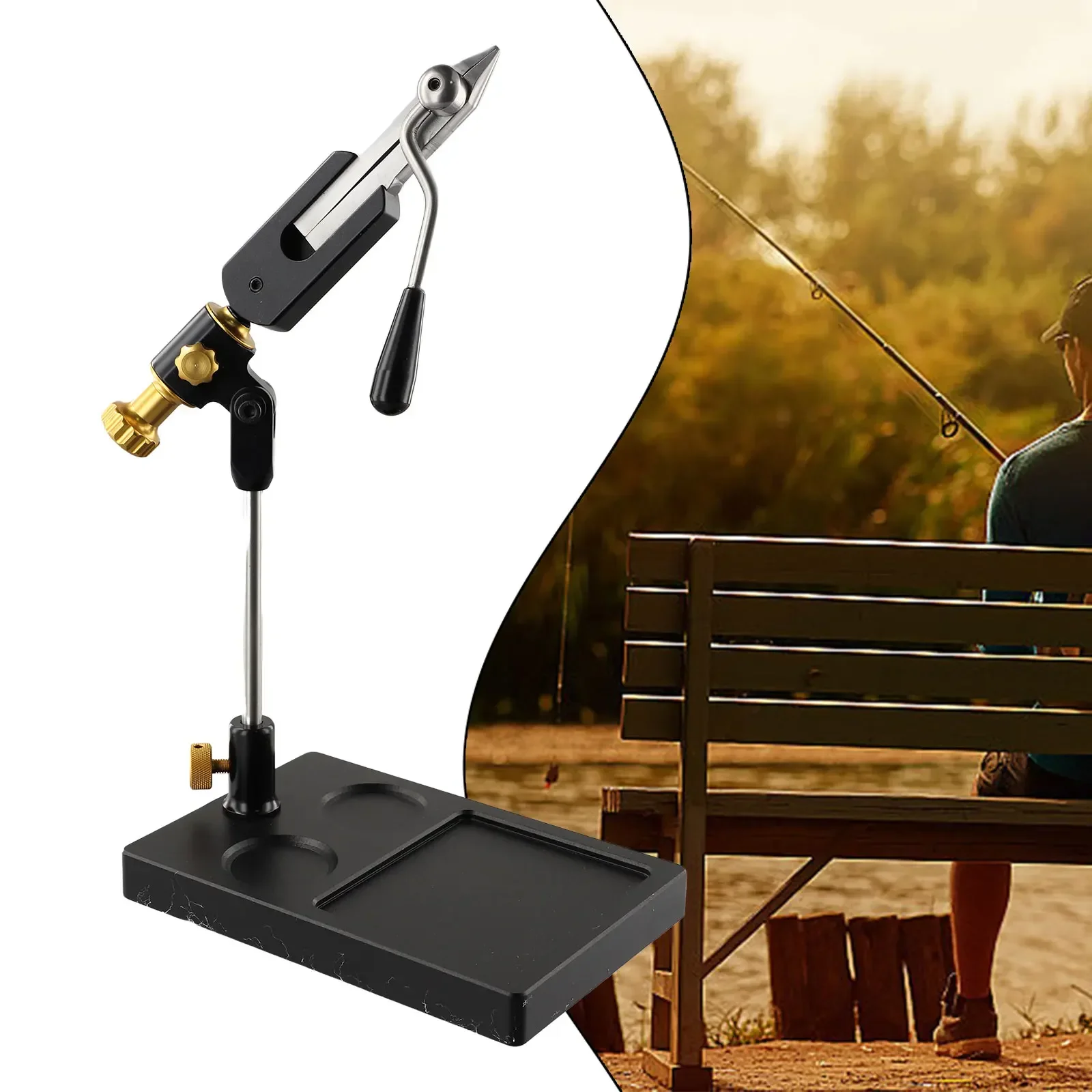 Функциональные тиски для вязания мушек 19*18*12 см Черный инструмент приманки с