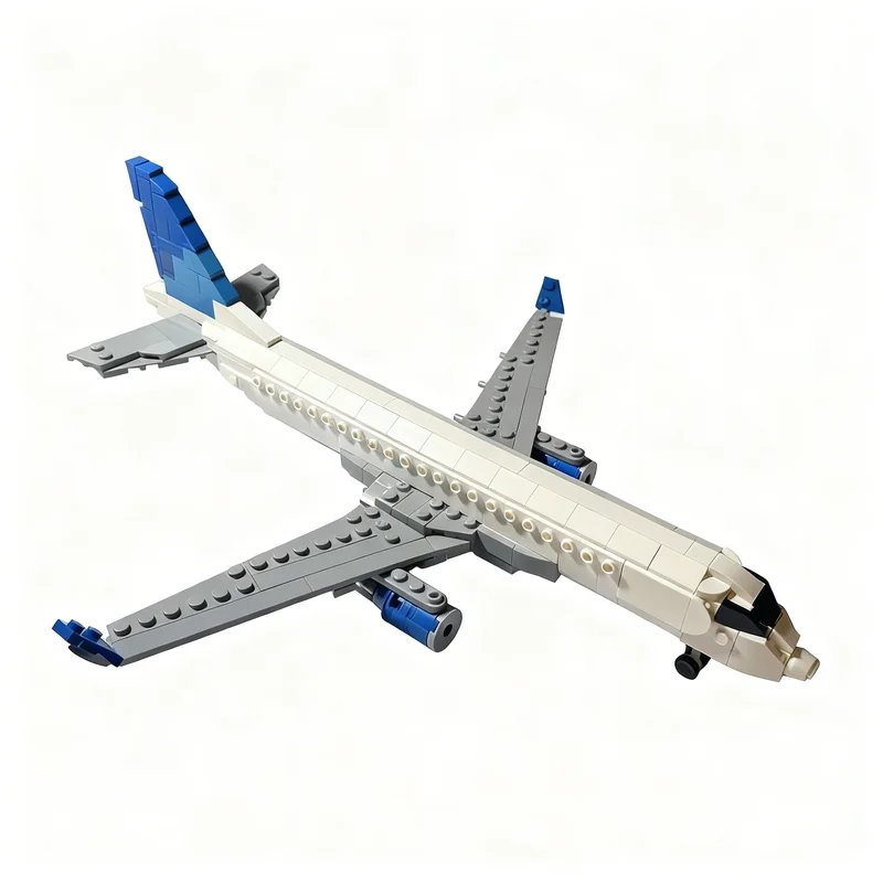 Фото 450 деталей MOC Промо-набор Авиакомпания Embraer E175-E1 - модель в ливрее United Express, строительные блоки, архитектурный конструктор, рождественский подарок №2