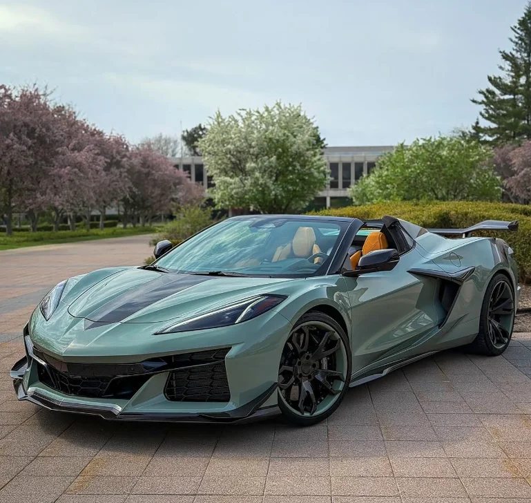 Фото Кованые двухсоставные диски Bku из карбона для Corvette C8911, 19-20 дюймов, 5x120, легкосплавные, облегченные автомобильные диски №2