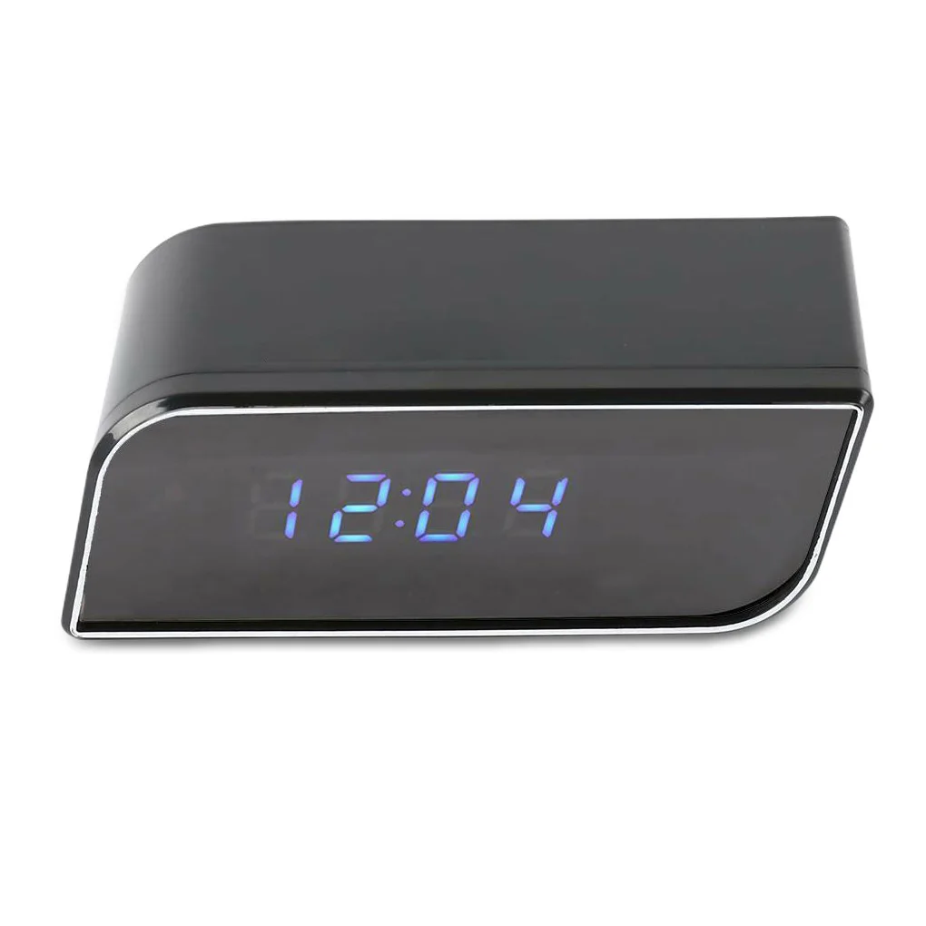 

1080P HD WiFi Camera Clock Motion Detection Infrared LED Night View Phone Remote Cam Smart Camcorder Alarm Office