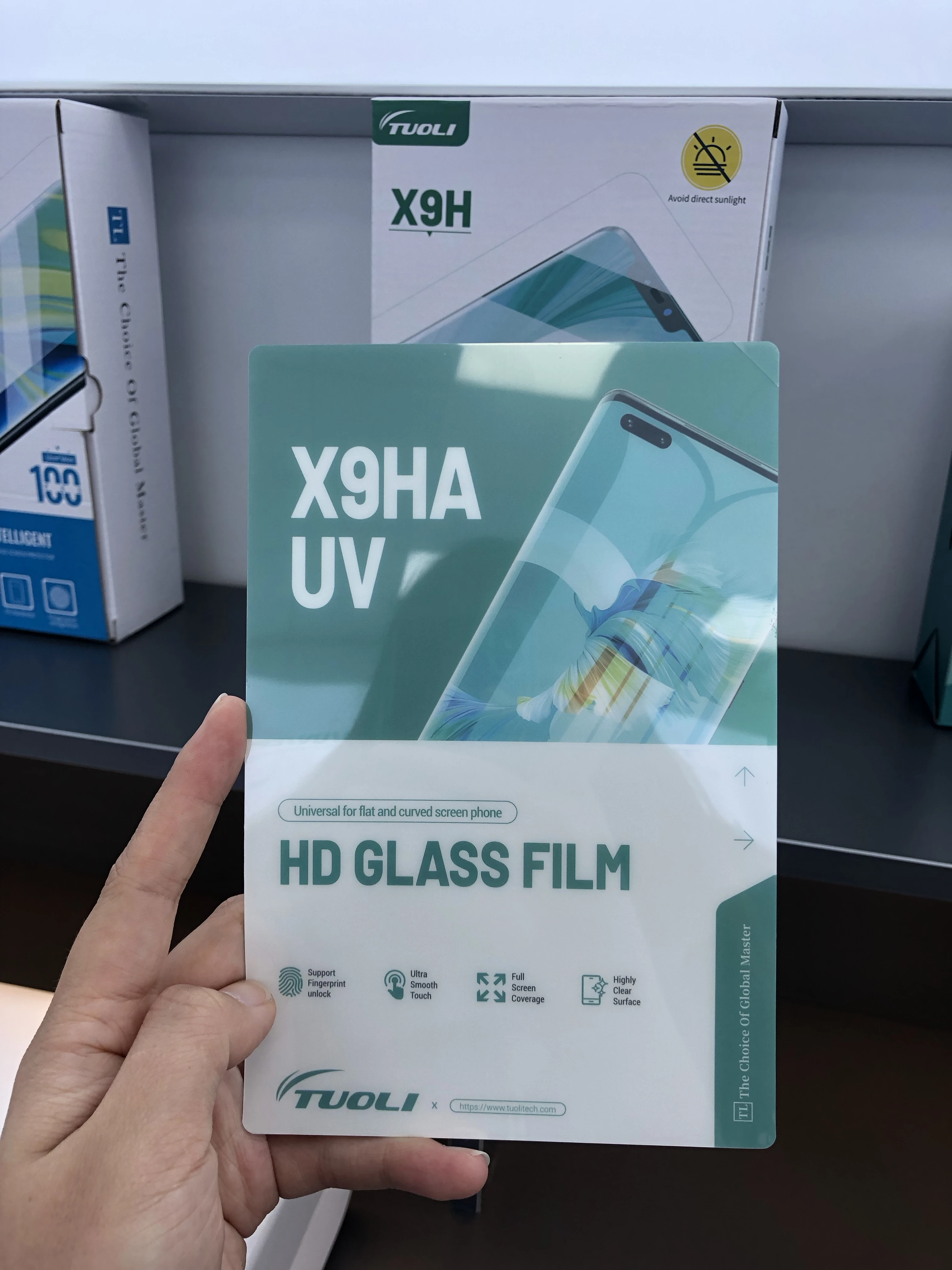 

TUOLI X9HA 50 шт. UV HD новая прозрачная мягкая стеклянная пленка, наклейка, отверждение для TPU TL168, гидрогелевая защитная пленка для экрана, машина для резки