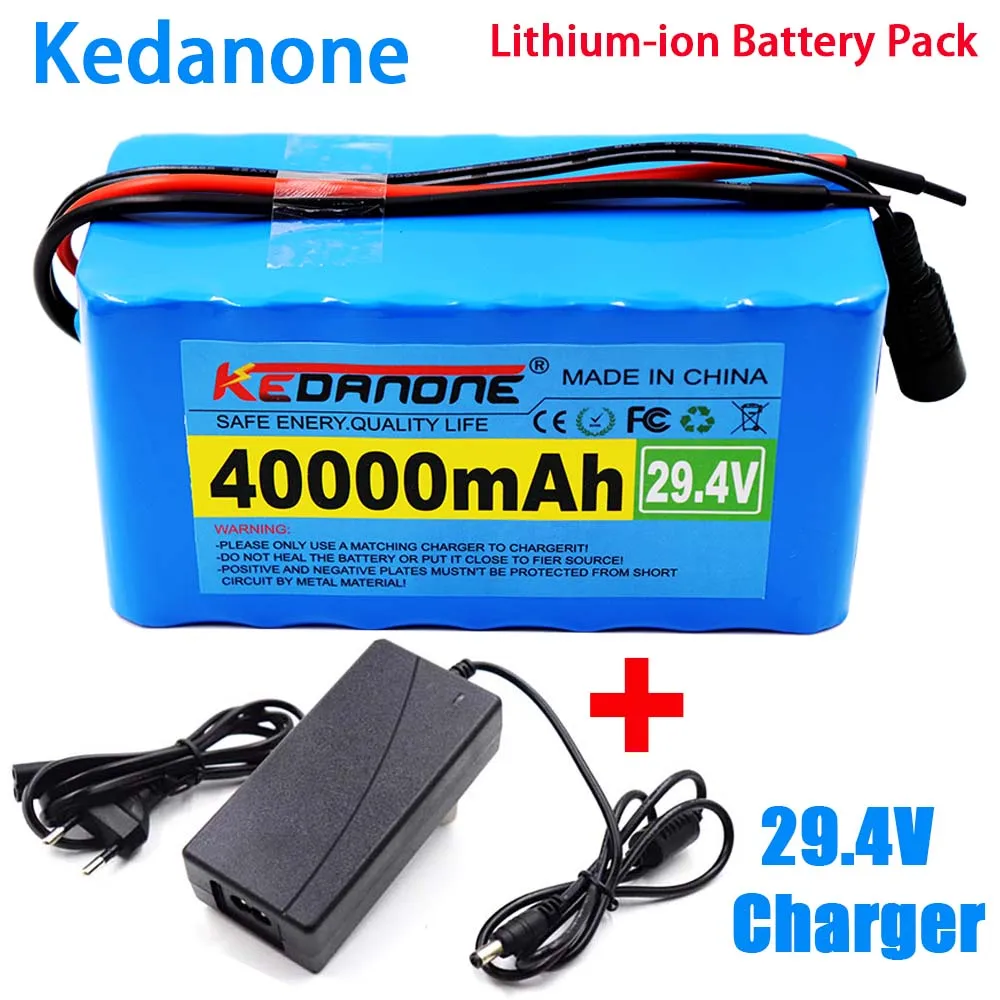 29 4 V 40Ah 7S3P полная емкость 18650 литиевая батарея 30000Mah Электрический велосипед мопед