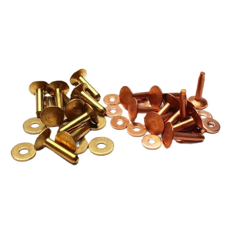 

Solid Brass Copper Hose Saddlers Rivets Washers Leather Crafts