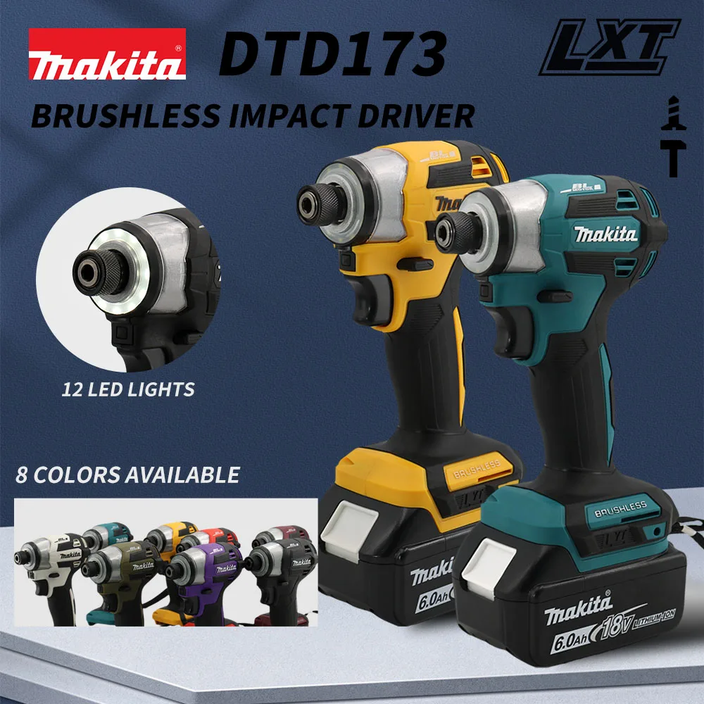 Makita DTD172 180NM 18V Аккумуляторный ударный шуруповерт LXT BL Бесщеточный