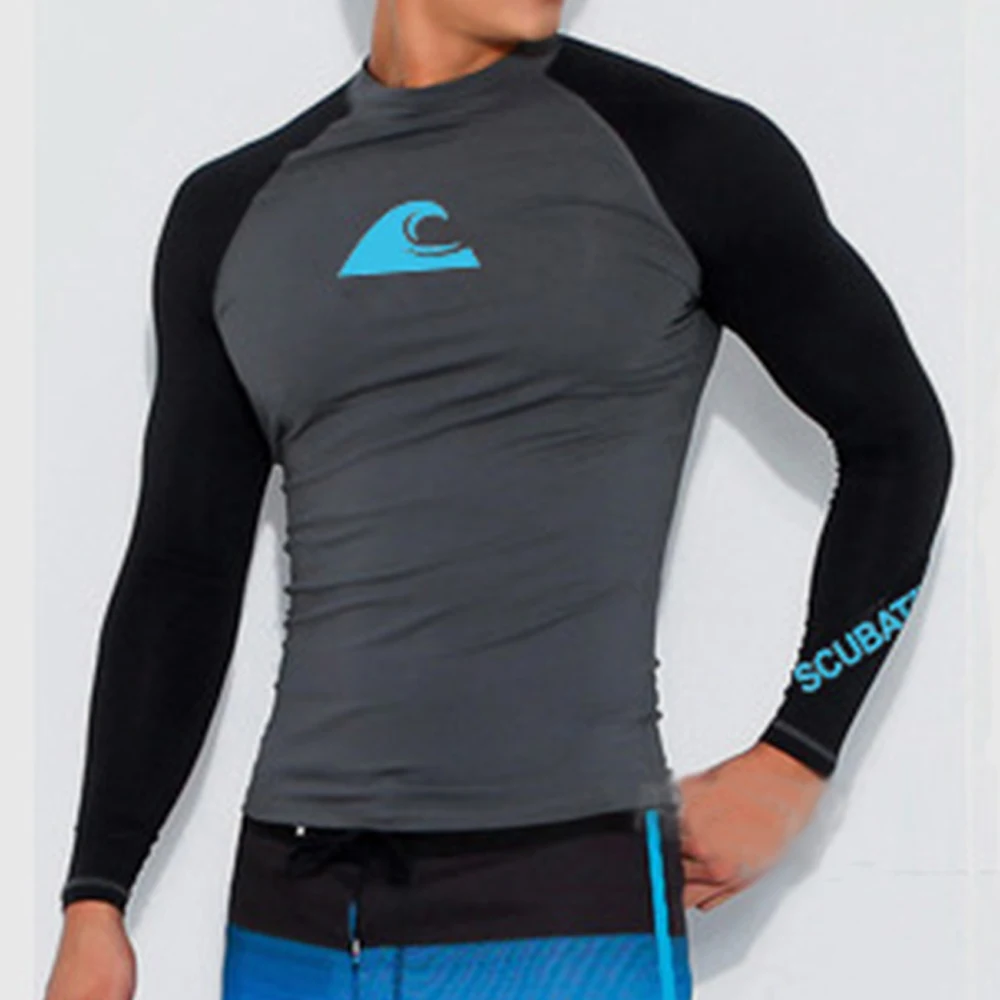 

Men Swimsuit Rashguard Lycra Swim Rash Guard Quick Dry Long Sleeve Short Surfing Driving T-Shirt For Swimming UV Protection