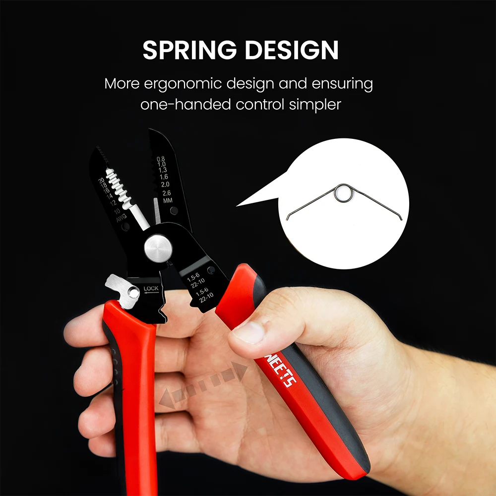 KAIWEETS многофункциональные плоскогубцы для зачистки кабеля высокоточный
