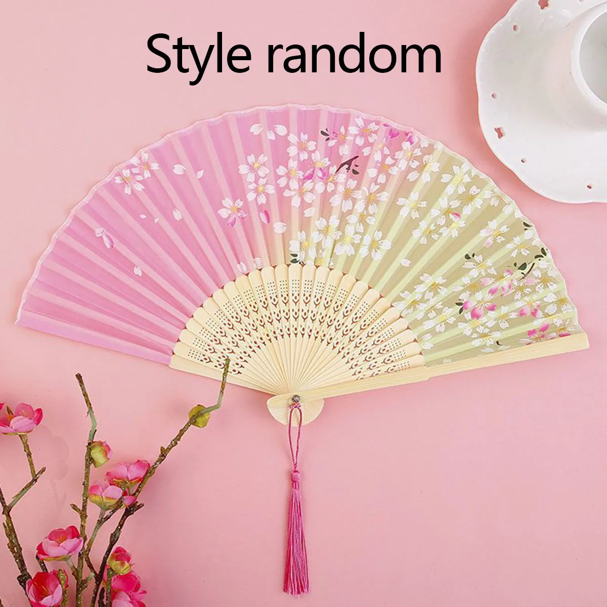 

Античный складной веер из бамбука для танцев