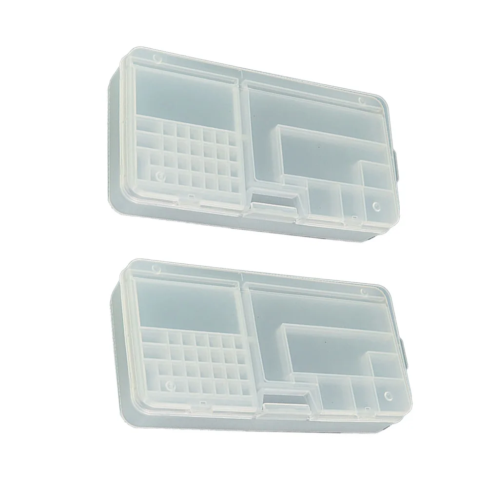 

Durable Tool Box Storage Box 18.3*9.3*3.7cm 2PCS Container Organizer Plastic Rectangle Screw Holder Storage Box