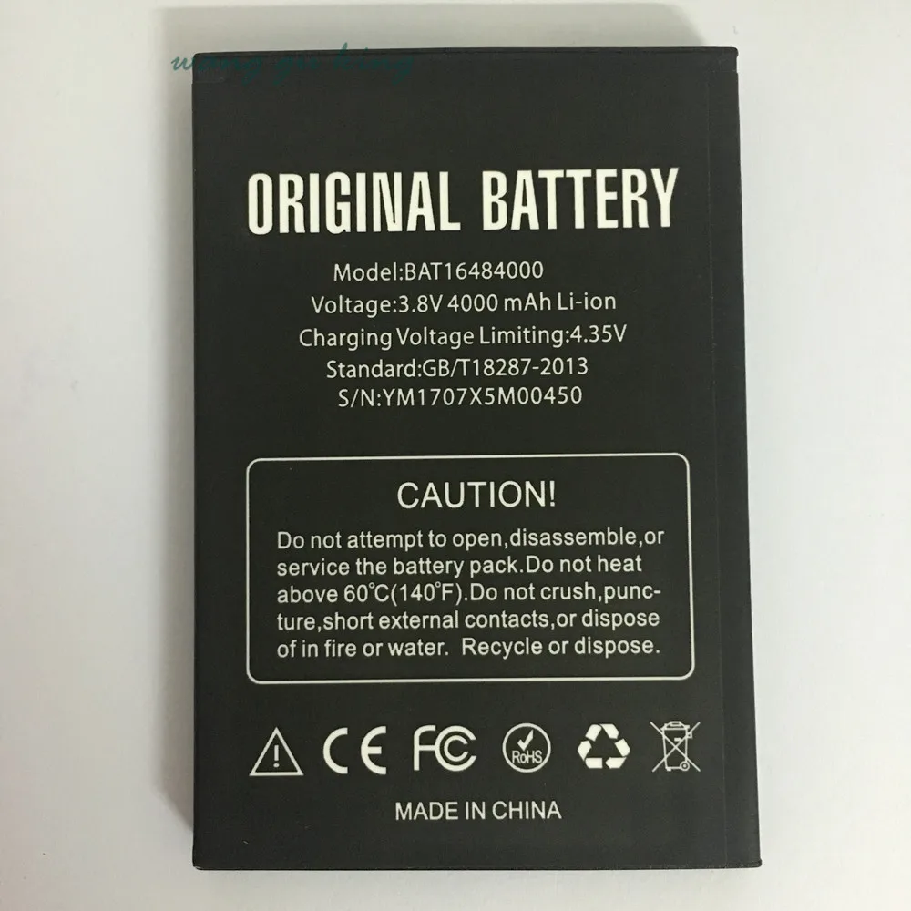 3.8V 4000mAh BAT16484000 For DOOGEE X5 MAX For DOOGEE X5 MAX Pro Battery